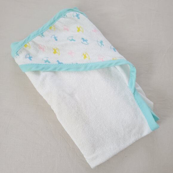 Vintage Rocking Horses Baby Towel - Picture 1 of 5